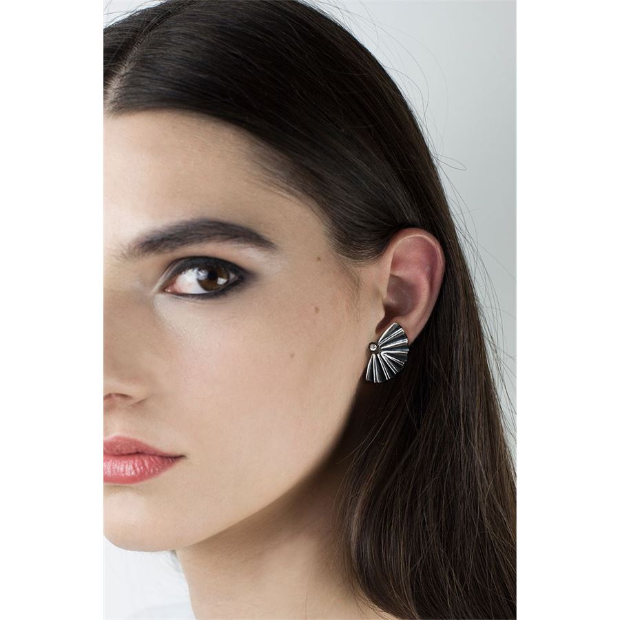 Small bronze 'fan' earrings VENTAGLI | OR PICCOLO ZIRCBRO